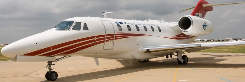 Flight Inspection Aircraft of type Cessna Citation X for HCAA in Greece
