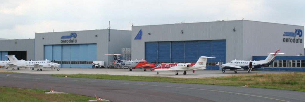 Three own maintenance hangars of Aerodata