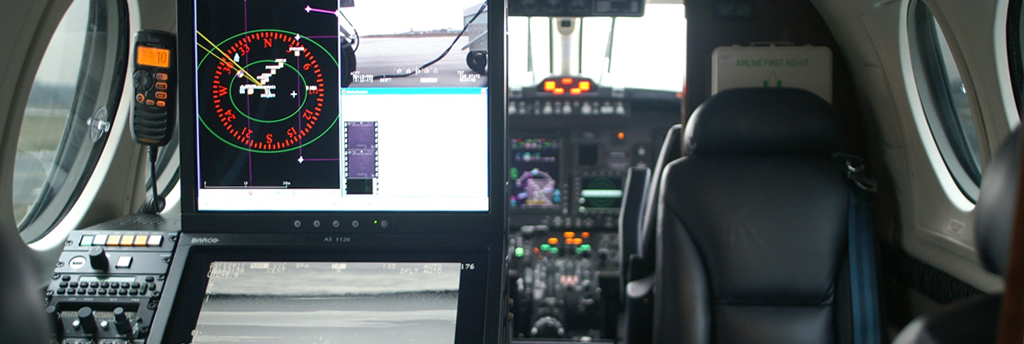 AeroMission-Arbeitsplatz eingebaut in einem King Air-Überwachungsflugzeug